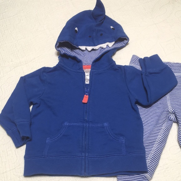 6m (4/$20) Shark Hoodie/Comfy Pants Set by Carter’s - Picture 2 of 11